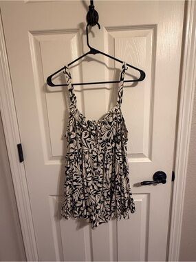 Torrid Super Soft Tropical Floral Babydoll Tank Top Size 1